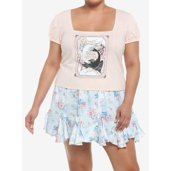 Hot Topic Tops - The School For Good And Evil Swan Puff Sleeve Top Plus Size 1